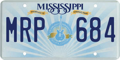 MS license plate MRP684