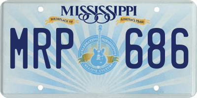 MS license plate MRP686