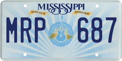 MS license plate MRP687