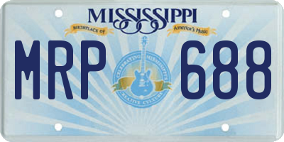 MS license plate MRP688