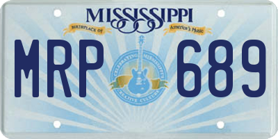MS license plate MRP689