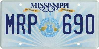 MS license plate MRP690