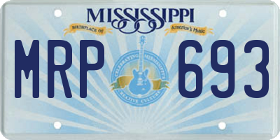 MS license plate MRP693