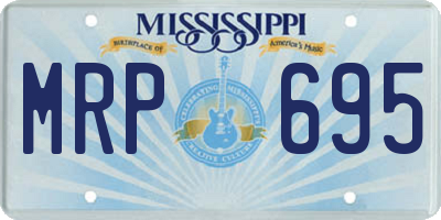 MS license plate MRP695