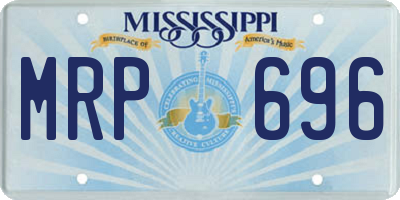 MS license plate MRP696