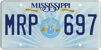 MS license plate MRP697