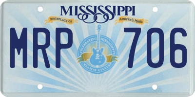 MS license plate MRP706