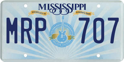 MS license plate MRP707