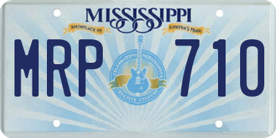 MS license plate MRP710