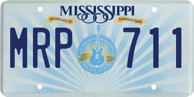 MS license plate MRP711
