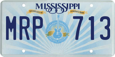 MS license plate MRP713
