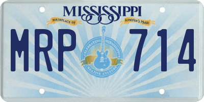 MS license plate MRP714