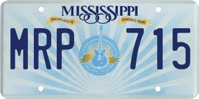 MS license plate MRP715