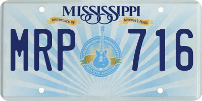 MS license plate MRP716