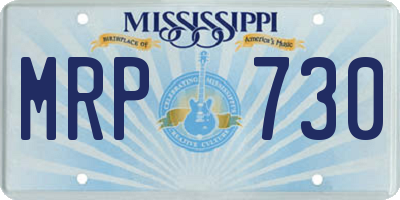 MS license plate MRP730