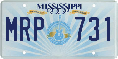 MS license plate MRP731