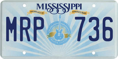 MS license plate MRP736