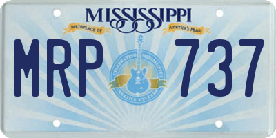 MS license plate MRP737