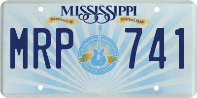 MS license plate MRP741