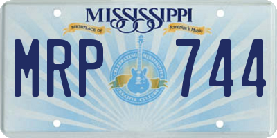 MS license plate MRP744