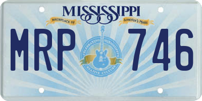 MS license plate MRP746