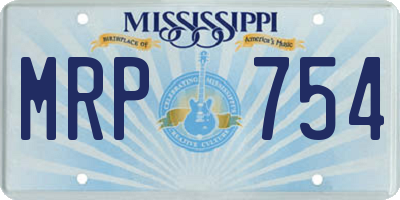 MS license plate MRP754