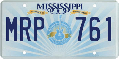 MS license plate MRP761