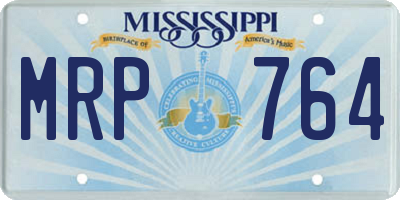 MS license plate MRP764