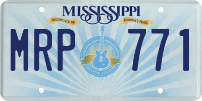 MS license plate MRP771