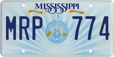 MS license plate MRP774