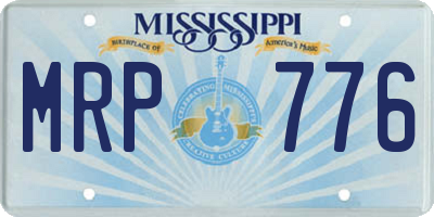 MS license plate MRP776