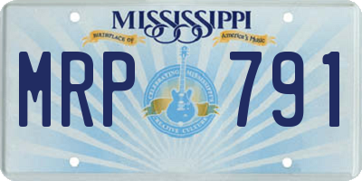 MS license plate MRP791