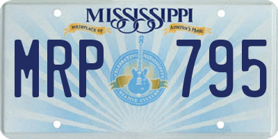 MS license plate MRP795