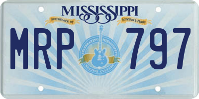 MS license plate MRP797