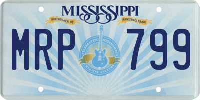 MS license plate MRP799