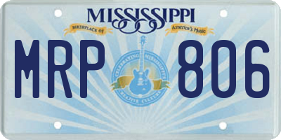 MS license plate MRP806
