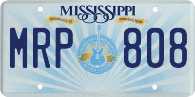 MS license plate MRP808
