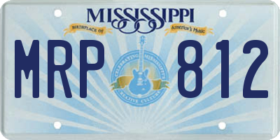 MS license plate MRP812
