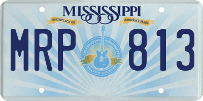 MS license plate MRP813