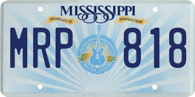 MS license plate MRP818