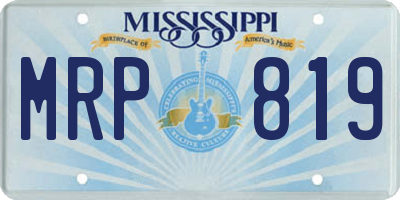 MS license plate MRP819