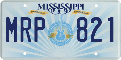 MS license plate MRP821