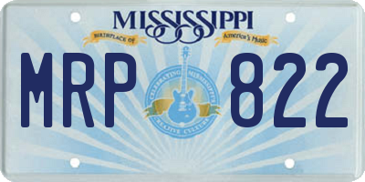 MS license plate MRP822
