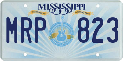 MS license plate MRP823