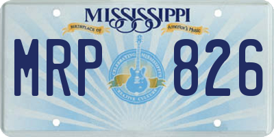 MS license plate MRP826