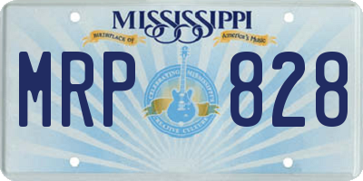 MS license plate MRP828