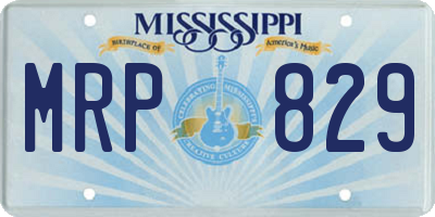 MS license plate MRP829
