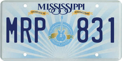 MS license plate MRP831