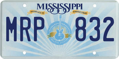 MS license plate MRP832