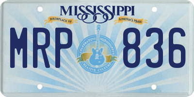 MS license plate MRP836